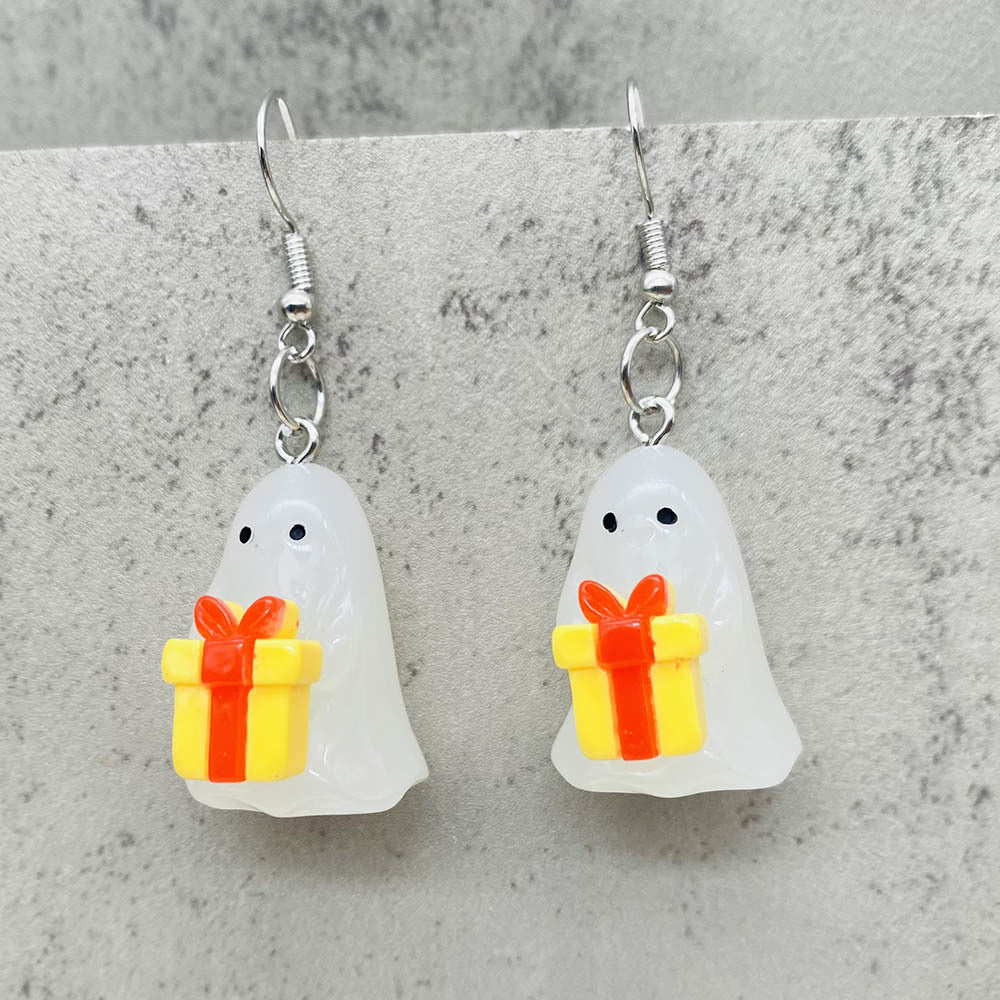 Wholesale Christmas 3D Stereoscopic Luminous Ghost Christmas Tree Santa Claus Pendant